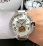 Cartier Ballon Bleu Tourbillon Stainless steel Diamond Watch New Copy